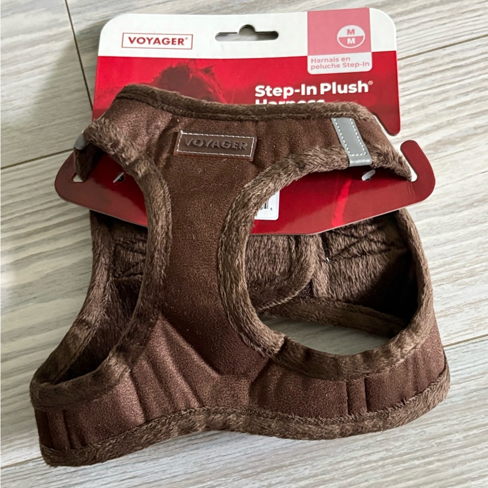 NEW Voyager Brown Step-in Plush Dog Vest Harness-For MEDIUM Size Dog